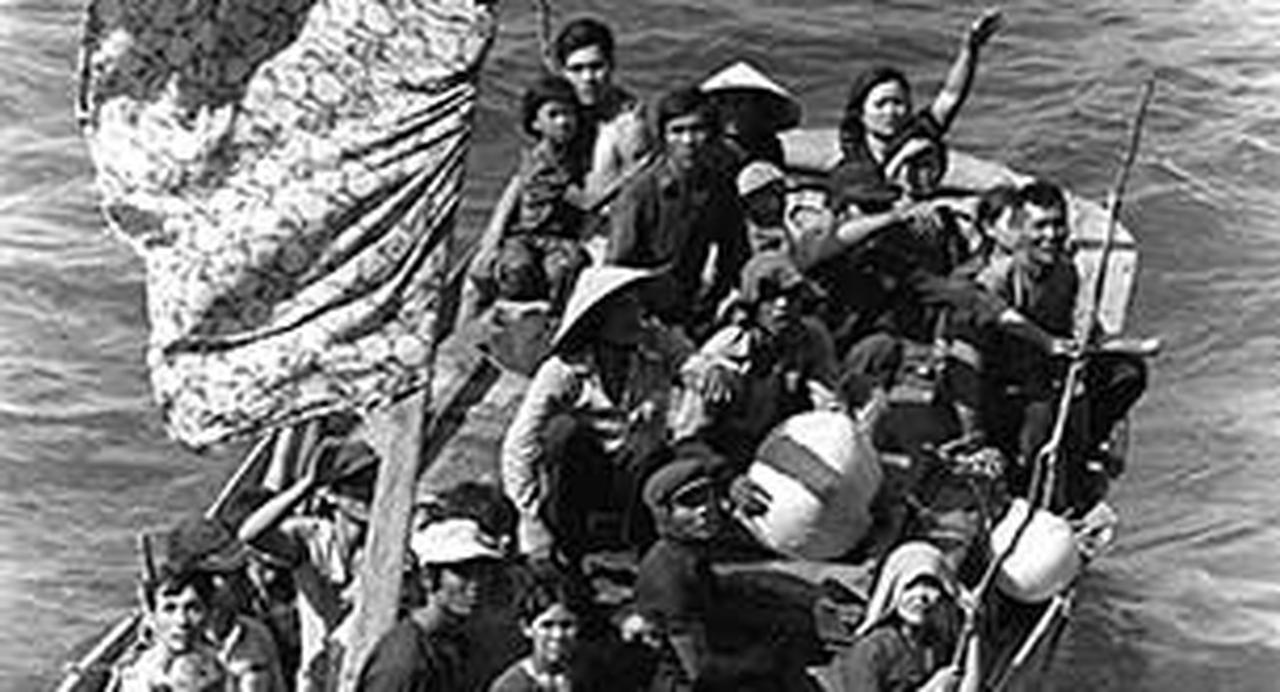 The cargo hold of the stranded Hong Kong – based refugee ship Tung An remains a hot , crowded place almost a week after the freighter steamed into Manila Bay Jan. 2, 1979. The government is supplying food and medicines, but it won’t allow the Vietnamese “boat people” to land. (AP Photo/AH)